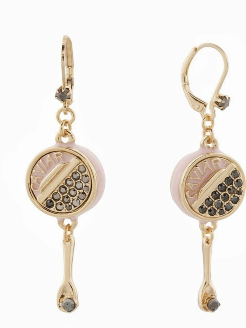 💛▪️Betsey Johnson ▪️Caviar Lever Back Earrings